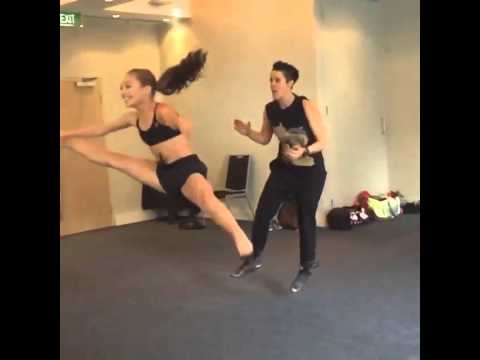 Maddie Ziegler's Amazing Straddle Leap!