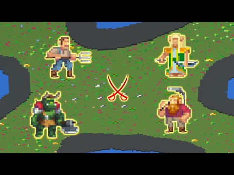 HUMANS vs ELVES vs ORCS vs DWARVES - Worldbox Race Wars
