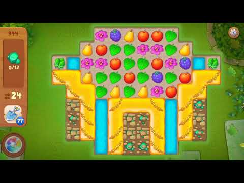 Gardenscapes Level 944 Walkthrough "No Boosters Used"