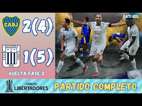 BOCA JUNIORS VS ALIANZA LIMA (4)2 - 1(5) PARTIDO COMPLETO VUELTA FASE 2 - COPA LIBERTADORES 2025