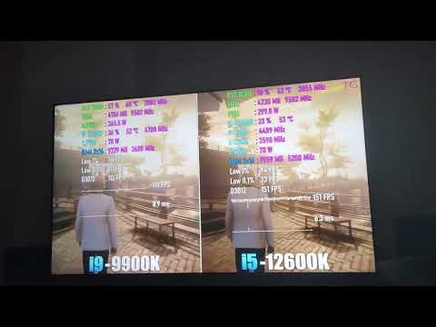 12600k beats 9900k by around 20fps in gaming with both rigs using RTX 3080.
