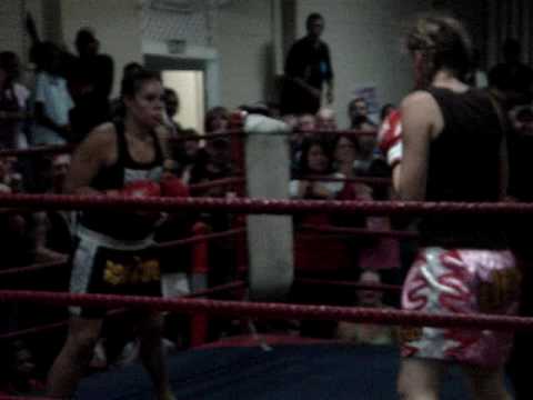 Courtney Bird vs Jess in pink (Female kickboxing)