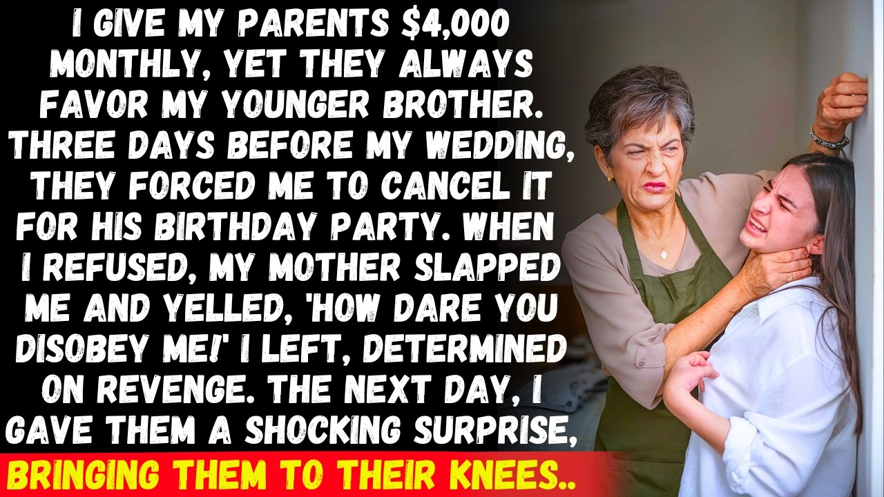 I give my parents $4K monthly, yet they canceled my wedding for my brother's party. But then..