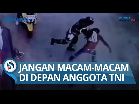 BELA PEREMPUAN TERANCAM, Anggota TNI Sigap Mengamankan Pria Bawa Parang di SPBU di Kalsel