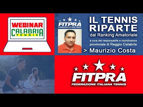 WEBINAR: FITPRA - IL TENNIS RIPARTE DAL RANKING AMATORIALE