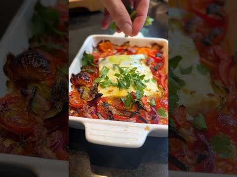 Gebackener Feta mit Gemüse aus dem Ofen Low-Carb #rezept