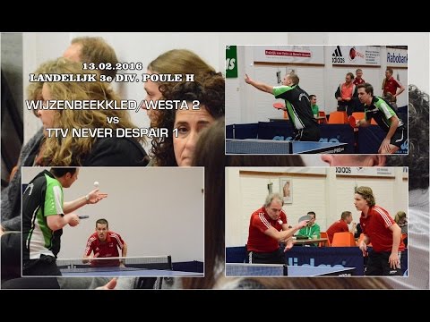 TMC: WijzenbeekkledWesta 2 vs TTV Never Despair 1 - 13.02.2016