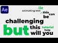 Typography Motion Graphics Animation In After Effects After Effects Tutorial