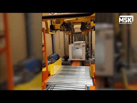 Stretch hood packaging for appliances video