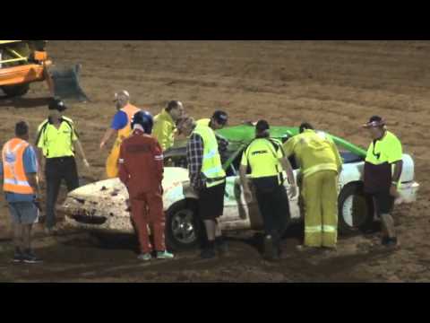 Production Sedans: Doug Rigby Rollover - Kingaory Speedway
