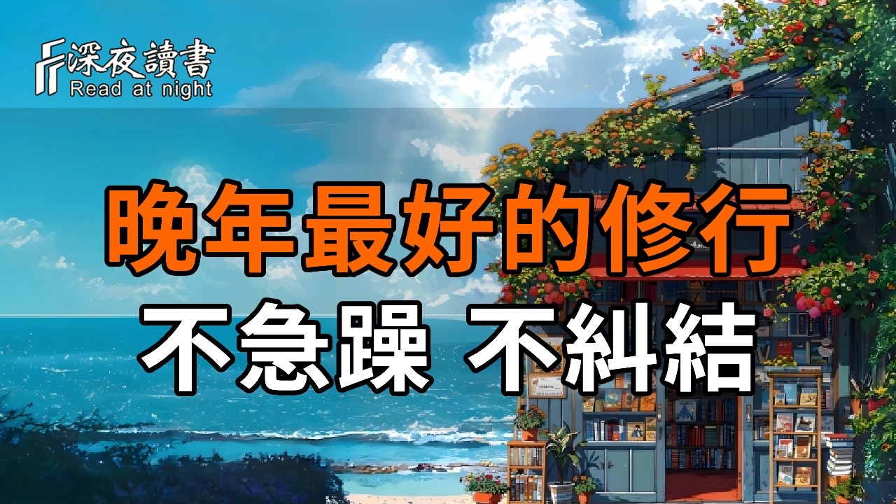 晚年最好的修行：不急躁、不糾結、不虧待自己。讀懂這份通透，讓你的運勢自動轉好【深夜讀書】#人生?