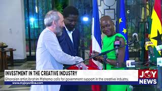 Ghanaian artist,Ibrahim Mahama calls for government support in the creative industry.