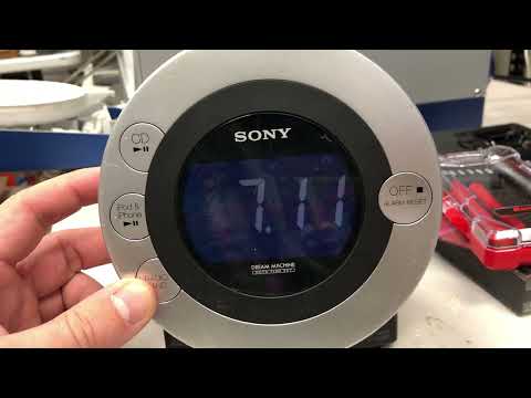 How to set Time and Alarm for Sony ICF-CD3ip Radio CD IPod IPhone Dual Alarm Clock