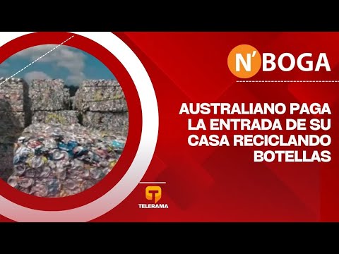 Australiano paga la entrada de su casa reciclando botellas