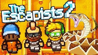 The Cowboy Prisoners Escape Rattlesnake Springs! - The Escapists 2 Gameplay Preview - Multiplayer
