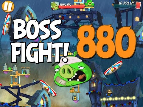 Angry Birds 2 Boss Fight 123! King Pig Level 880 Walkthrough - iOS, Android