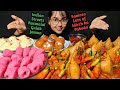 Eating Samosa Mirch Ke Pakode Sweets Big Bites Asmr Eating Mukbang Indian Sweets Asmr