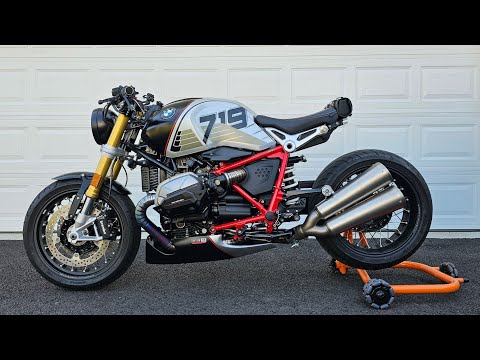 BMW R NineT 2023 titanium header with original Akrapovič slip-on DB killer...SOUND GREAT 👍 🔥