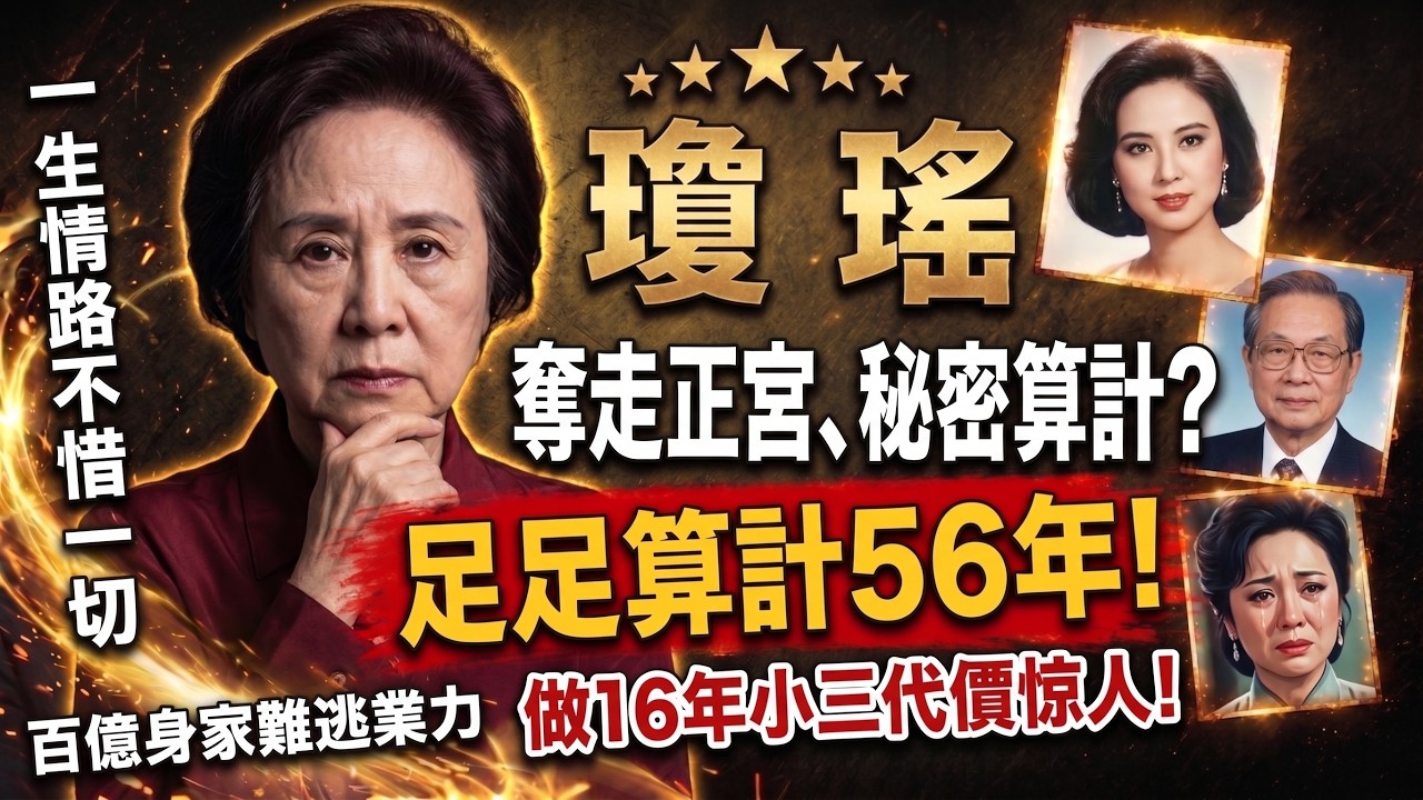 🌪️凡有所奪必有所還！瓊瑤自爆做16年第三者，換來被愛人算計56年？🛑睇透人生驚人業力！#瓊瑤 #因果報應 #業力引爆 #第三者 #豪門恩怨 #易