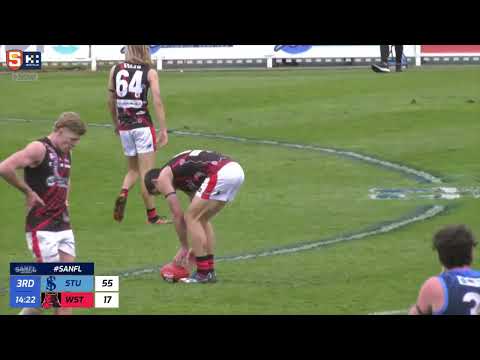 Rd 13 SANFL Snapshot - West's Jono Beech with a great mark and goal