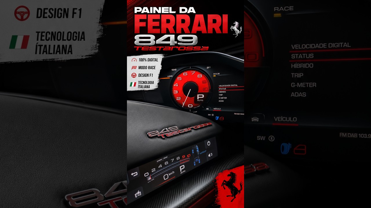 Painel da Ferrari 849 Testarossa #shorts