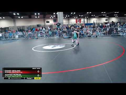 TB 8U 61-62 Hunter McPeak St. Maries Wrestling Club Vs Chase Giegling BlueHawk Wrestling Club