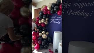 Harry Potter Birthday setup | Balloon garland