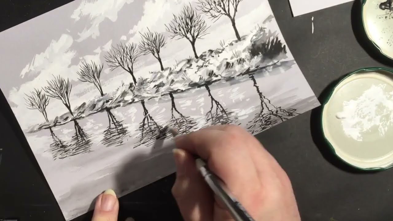 Watch Aquarelle Noir Et Blanc Now aquarelle en noir & blanc