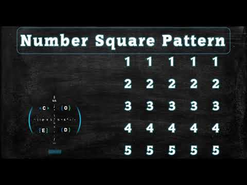 110 Number Square Pattern Without Any Pre Defined Method Using While Loop In Python