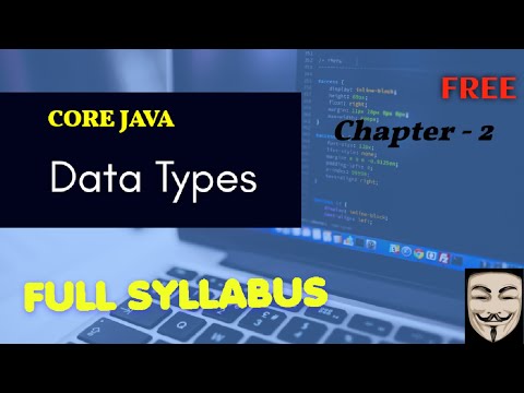 Data Types In Java Chapter 2 Core Java Full Syllabus Java Connect