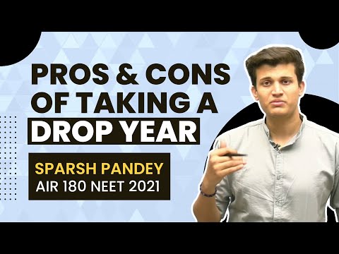 Pros & Cons of taking a Drop Year | Must Watch - Sparsh Pandey AIR 180 NEET 2021 #aiims #aiimsdelhi