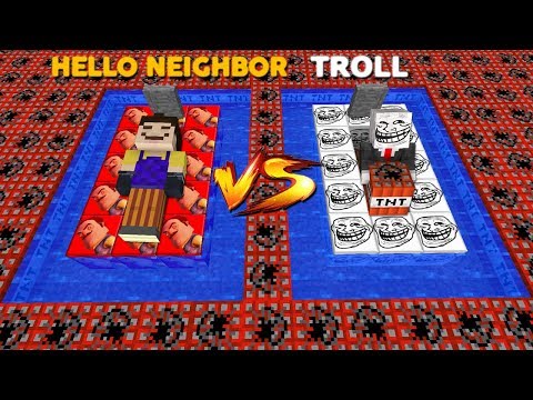 HELLO NEIGHBOR VS TROLL MEZAR ŞANS BLOKLARI - Minecraft