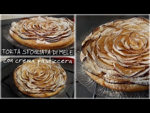 TORTA SFOGLIATA DI MELE CON CREMA PASTICCERA FT MISS CHIARA