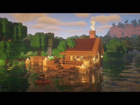 Minecraft | How to build a small Lake House / Fishing Hut - Tutorial