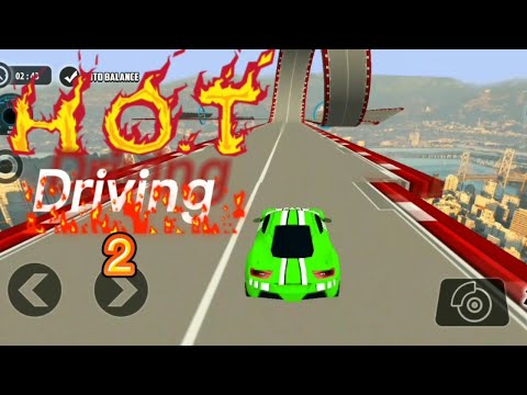 Impossible Car Tracks 3d - Green Sport Car - Hot Driving - Android Gameplay