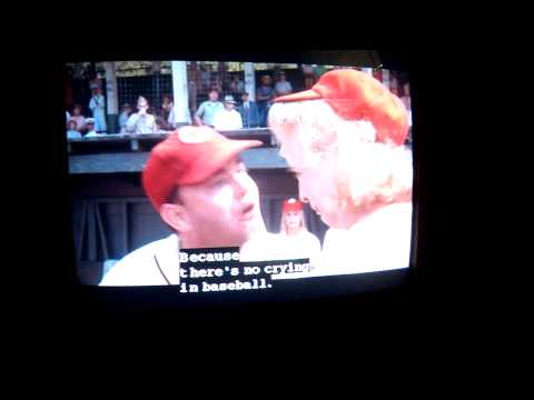 There's no crying in baseball scene