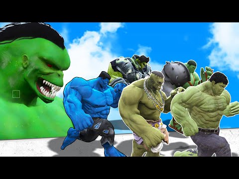 Hulk 2099 vs Muscle Hulk, Gladiator Hulk, Blue Hulk, Amadeus Cho, Ultimate Hulk - Epic Battle