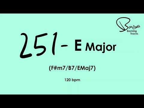 251 E Major Jazz Backing Track - 120 bpm