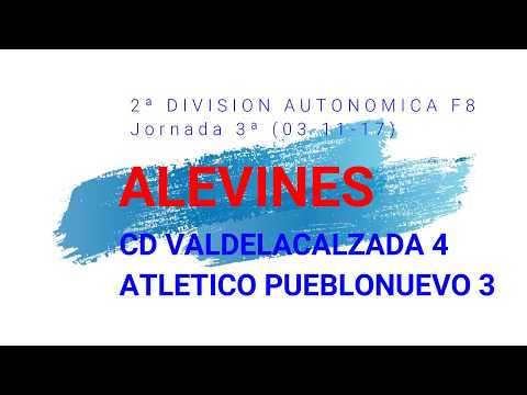 ALEVIN | J.3ª CD VALDELACALZADA 4 - ATLETICO PUEBLONUEVO 3 (03-11-17)