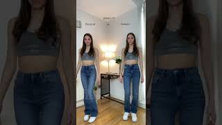 Bootcut vs Straight Jeans Fit #shorts #trend #ytshorts