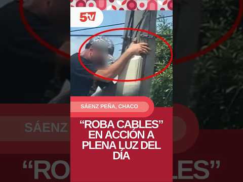 ⚡ #SáenzPeña | Cayó un “roba cables” que trepaba postes con una sierra en plena vía pública 🚓
