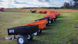 Dump Trailers by Creekbank! Garden Tractor and ATV to Full on Dump Trailers!