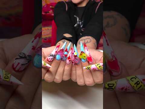 💦 Pool Accident Nails! 💅🏻😱 @nailzbydev #nailart #makeupamurder #nailzbydevshop