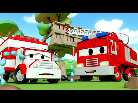 Auto Patrola u Auto Gradu 🚓 🚒  Amberina Sirena Nedostaje -  Crtani sa kamionima za djecu