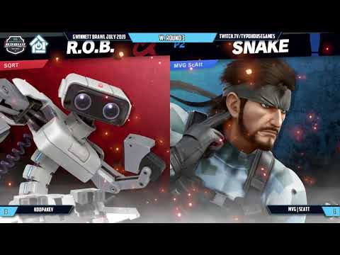 Gwinnett Brawl July 2019 - KoopaKev(R.O.B.) VS MVG| ScAtt(Snake) - W. Round 3