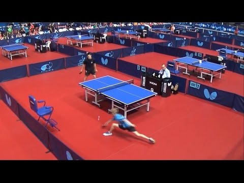 Mart Luuk Tries the Fan Zhendong Roller Shot (EYC 2016)