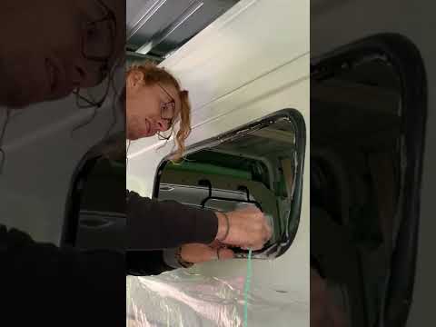 Van Build Day 05 - cutting and installing our windows