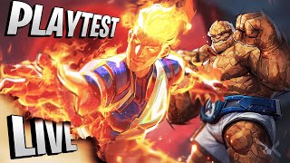 EARLY ACCESS Human Torch + The Thing Gameplay! (Marvel Rivals Playtest)