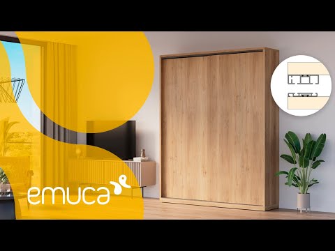 Kit 2 portes coulissantes bois - rails à clipser en applique - Flow 2 EMUCA
