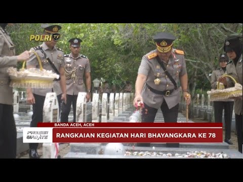 PRESISI UPDATE : POLDA ACEH TABUR BUNGA DI TMP BANDA ACEH 25/06/24 (10.00)